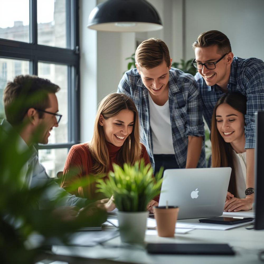 Immagine di un team aziendale che lavora